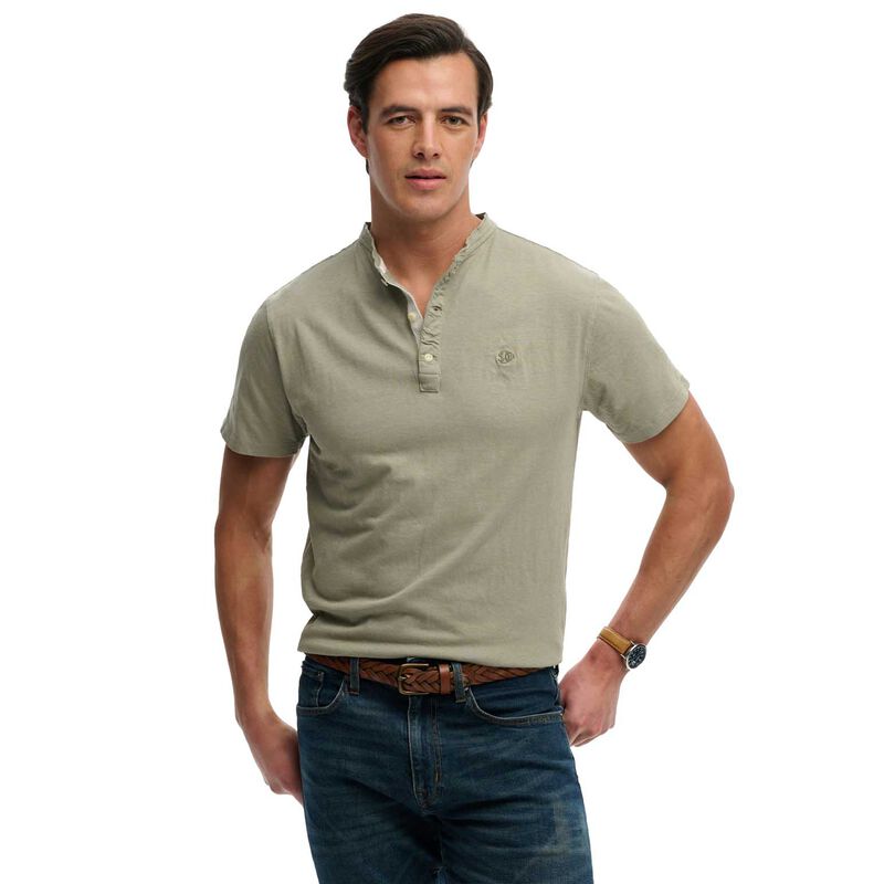Superdry Classic Cotton Linen Short Sleeve Grandad image number 0